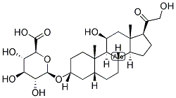 5BETA-PREGNAN-3ALPHA, 11BETA, 21-TRIOL-20-ONE-3-GLUCURONIDE Struktur