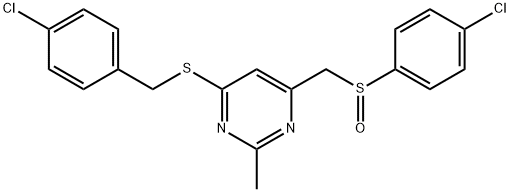 (6-[(4-CHLOROBENZYL)SULFANYL]-2-METHYL-4-PYRIMIDINYL)METHYL 4-CHLOROPHENYL SULFOXIDE Struktur