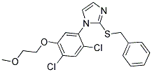 2-(5-[2-(BENZYLSULFANYL)-1H-IMIDAZOL-1-YL]-2,4-DICHLOROPHENOXY)ETHYL METHYL ETHER Struktur