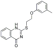 2-([2-(3-METHYLPHENOXY)ETHYL]THIO)QUINAZOLIN-4(1H)-ONE Struktur