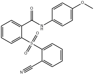 2-[(2-CYANOPHENYL)SULFONYL]-N-(4-METHOXYPHENYL)BENZENECARBOXAMIDE Struktur