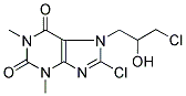 8-CHLORO-7-(3-CHLORO-2-HYDROXYPROPYL)-1,3-DIMETHYL-2,3,6,7-TETRAHYDRO-1H-PURINE-2,6-DIONE Struktur