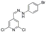 2,6-DICHLOROISONICOTINALDEHYDE 4-(4-BROMOPHENYL)HYDRAZONE Struktur