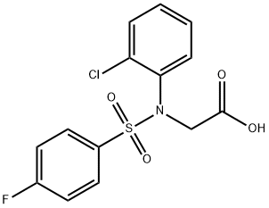 2-(2-CHLORO[(4-FLUOROPHENYL)SULFONYL]ANILINO)ACETIC ACID Struktur