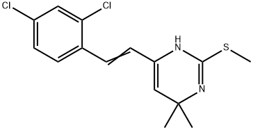 4-(2,4-DICHLOROSTYRYL)-6,6-DIMETHYL-1,6-DIHYDRO-2-PYRIMIDINYL METHYL SULFIDE Struktur