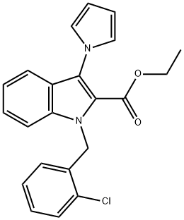 ETHYL 1-(2-CHLOROBENZYL)-3-(1H-PYRROL-1-YL)-1H-INDOLE-2-CARBOXYLATE Struktur