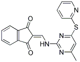 2-(((4-METHYL-6-(2-PYRIDYLTHIO)PYRIMIDIN-2-YL)AMINO)METHYLENE)INDANE-1,3-DIONE Struktur