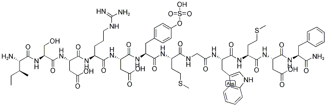 L-ILE-SER-ASP-ARG-ASP-TYR(SO3H)-MET-GLY-TRP-MET-ASP-PHE-NH2 Struktur