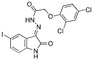 3-(2-(2,4-DICHLOROPHENOXY)ACETYLHYDRAZIDYL)-5-IODO-2-OXOINDOLINE Struktur