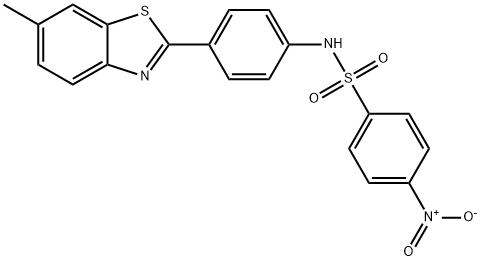 (4-(6-METHYLBENZOTHIAZOL-2-YL)PHENYL)((4-NITROPHENYL)SULFONYL)AMINE Struktur