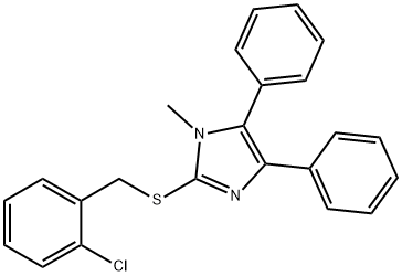 2-CHLOROBENZYL 1-METHYL-4,5-DIPHENYL-1H-IMIDAZOL-2-YL SULFIDE Struktur