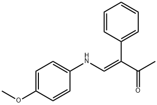 4-(4-METHOXYANILINO)-3-PHENYL-3-BUTEN-2-ONE Struktur