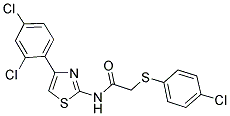 2-[(4-CHLOROPHENYL)SULFANYL]-N-[4-(2,4-DICHLOROPHENYL)-1,3-THIAZOL-2-YL]ACETAMIDE Struktur