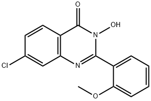 7-CHLORO-3-HYDROXY-2-(2-METHOXYPHENYL)-4(3H)-QUINAZOLINONE Struktur