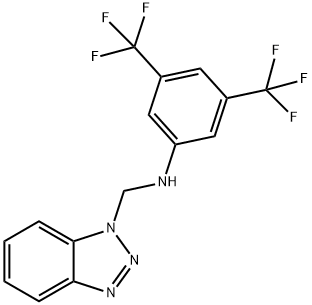 N-(1H-1,2,3-BENZOTRIAZOL-1-YLMETHYL)-3,5-BIS(TRIFLUOROMETHYL)ANILINE Struktur