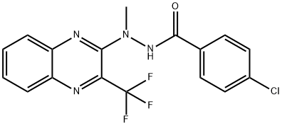 4-CHLORO-N'-METHYL-N'-[3-(TRIFLUOROMETHYL)-2-QUINOXALINYL]BENZENECARBOHYDRAZIDE Struktur