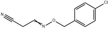 3-([(4-CHLOROBENZYL)OXY]IMINO)PROPANENITRILE Struktur