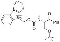 FMOC-SER(TBU)-WANG RESIN 結構式