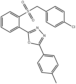 2-(2-[(4-CHLOROBENZYL)SULFONYL]PHENYL)-5-(4-METHYLPHENYL)-1,3,4-OXADIAZOLE Struktur