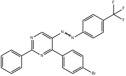 4-(4-BROMOPHENYL)-2-PHENYL-5-(2-[4-(TRIFLUOROMETHYL)PHENYL]DIAZENYL)PYRIMIDINE Struktur