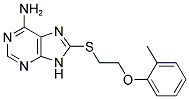 8-([2-(2-METHYLPHENOXY)ETHYL]THIO)-9H-PURIN-6-AMINE Struktur