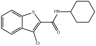 3-CHLORO-N-CYCLOHEXYL-1-BENZOTHIOPHENE-2-CARBOXAMIDE Struktur