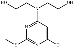 2-[[6-CHLORO-2-(METHYLSULFANYL)-4-PYRIMIDINYL](2-HYDROXYETHYL)AMINO]-1-ETHANOL Struktur