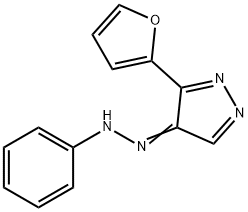 3-(2-FURYL)-4H-PYRAZOL-4-ONE N-PHENYLHYDRAZONE Struktur