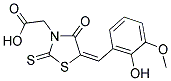 [(5E)-5-(2-HYDROXY-3-METHOXYBENZYLIDENE)-4-OXO-2-THIOXO-1,3-THIAZOLIDIN-3-YL]ACETIC ACID Struktur