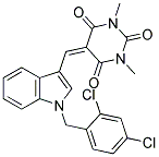 5-{[1-(2,4-DICHLOROBENZYL)-1H-INDOL-3-YL]METHYLENE}-1,3-DIMETHYLPYRIMIDINE-2,4,6(1H,3H,5H)-TRIONE Struktur