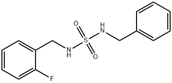 N-BENZYL-N'-(2-FLUOROBENZYL)SULFAMIDE Struktur