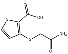 3-[(2-AMINO-2-OXOETHYL)SULFANYL]-2-THIOPHENECARBOXYLIC ACID Struktur