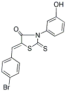 (5Z)-5-(4-BROMOBENZYLIDENE)-3-(3-HYDROXYPHENYL)-2-THIOXO-1,3-THIAZOLIDIN-4-ONE Struktur