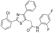 2-[2-(2-CHLOROPHENYL)-4-PHENYL-1,3-THIAZOL-5-YL]-N-(2,4-DIFLUOROPHENYL)ACETAMIDE Struktur