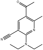 5-ACETYL-2-(DIETHYLAMINO)-6-METHYLNICOTINONITRILE Struktur