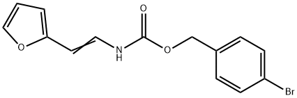 4-BROMOBENZYL N-[2-(2-FURYL)VINYL]CARBAMATE Struktur