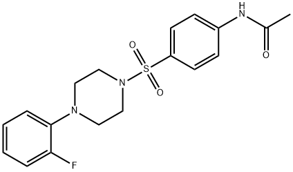 N-(4-((4-(2-FLUOROPHENYL)PIPERAZINYL)SULFONYL)PHENYL)ETHANAMIDE Struktur