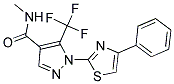 N-METHYL-1-(4-PHENYL-1,3-THIAZOL-2-YL)-5-(TRIFLUOROMETHYL)-1H-PYRAZOLE-4-CARBOXAMIDE Struktur