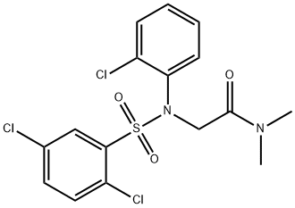 2-(2-CHLORO[(2,5-DICHLOROPHENYL)SULFONYL]ANILINO)-N,N-DIMETHYLACETAMIDE Struktur