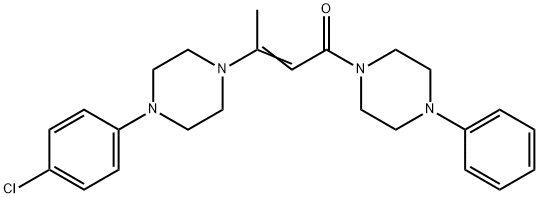 3-[4-(4-CHLOROPHENYL)PIPERAZINO]-1-(4-PHENYLPIPERAZINO)-2-BUTEN-1-ONE Struktur