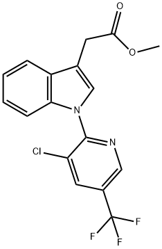 METHYL 2-(1-[3-CHLORO-5-(TRIFLUOROMETHYL)-2-PYRIDINYL]-1H-INDOL-3-YL)ACETATE Struktur