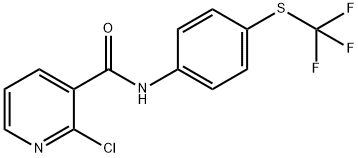 (2-CHLORO(3-PYRIDYL))-N-(4-(TRIFLUOROMETHYLTHIO)PHENYL)FORMAMIDE Struktur