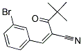 2-(2,2-DIMETHYLPROPANOYL)-3-(3-BROMOPHENYL)PROP-2-ENENITRILE Struktur