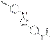 N-(4-(4-((4-NITRILOPHENYL)AMINO)-3,5-THIAZOLYL)PHENYL)ETHANAMIDE Struktur