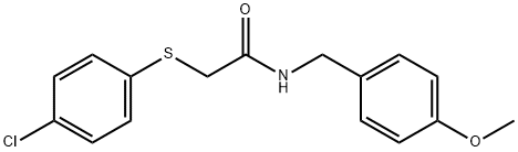 2-[(4-CHLOROPHENYL)SULFANYL]-N-(4-METHOXYBENZYL)ACETAMIDE Struktur