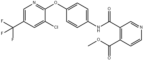 METHYL 3-[(4-([3-CHLORO-5-(TRIFLUOROMETHYL)-2-PYRIDINYL]OXY)ANILINO)CARBONYL]ISONICOTINATE Struktur