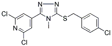 2,6-DICHLORO-4-(5-[(4-CHLOROBENZYL)THIO]-4-METHYL-4H-1,2,4-TRIAZOL-3-YL)PYRIDINE Struktur