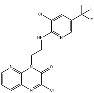 2-CHLORO-4-(2-([3-CHLORO-5-(TRIFLUOROMETHYL)-2-PYRIDINYL]AMINO)ETHYL)PYRIDO[2,3-B]PYRAZIN-3(4H)-ONE Struktur