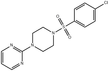 4-CHLORO-1-((4-PYRIMIDIN-2-YLPIPERAZINYL)SULFONYL)BENZENE Struktur