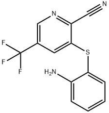 3-[(2-AMINOPHENYL)SULFANYL]-5-(TRIFLUOROMETHYL)-2-PYRIDINECARBONITRILE Struktur